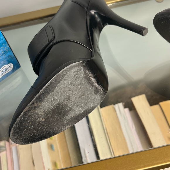 LN Ralph Lauren Black Label Collection Black Ankle Boot Stilettos with Buckles - Picture 10 of 15